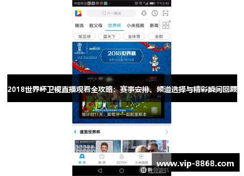 2018世界杯卫视直播观看全攻略：赛事安排、频道选择与精彩瞬间回顾